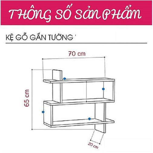 Kệ gỗ treo tường trang trí hiện đại sang trọng