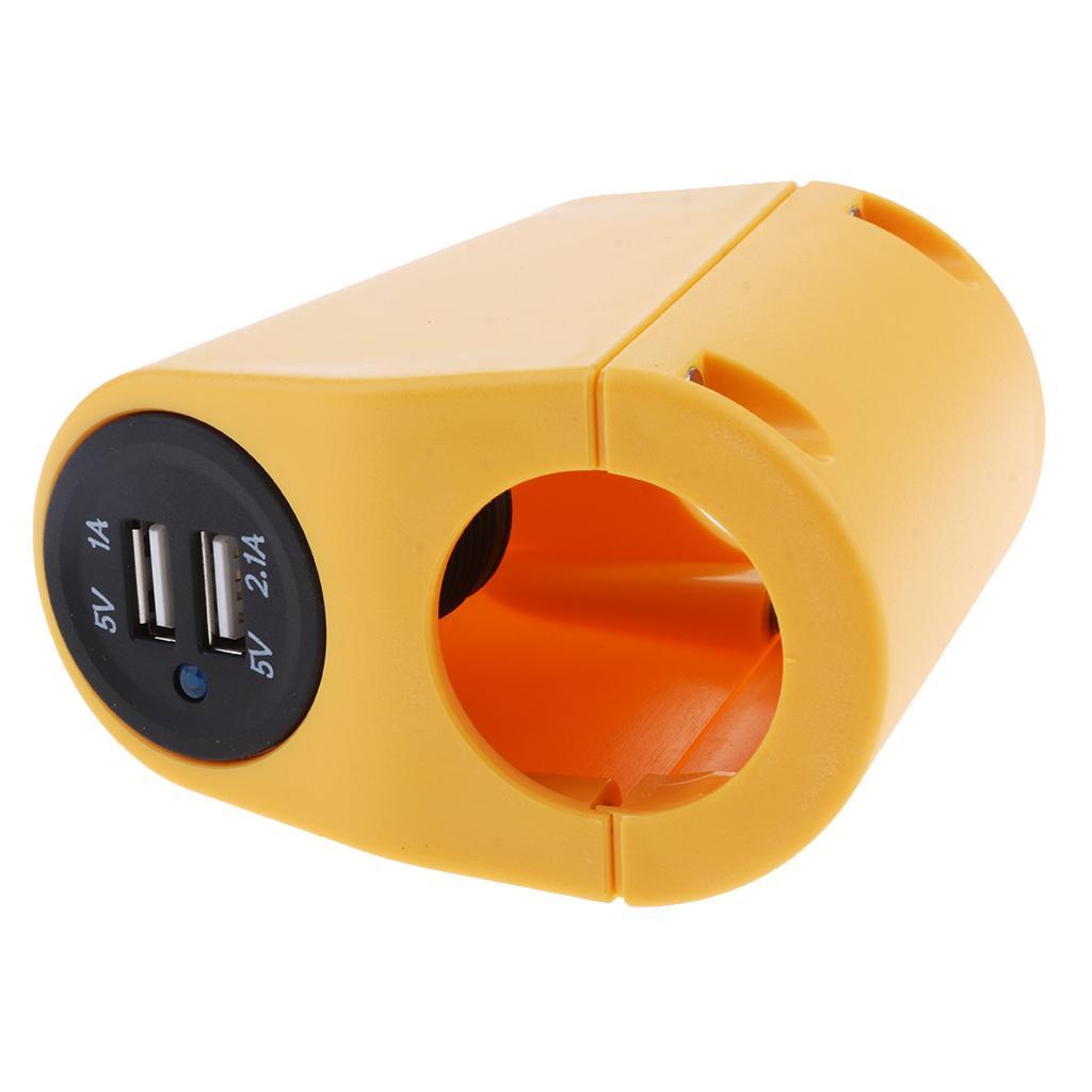 12V Waterproof Motorcycle/Bike Dual USB Power/Charger Handlebar Mount