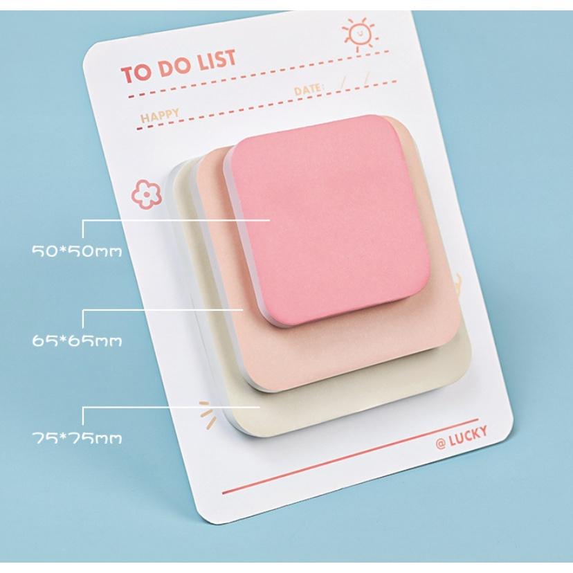 Set 90 Tờ Sticky Note - Giấy Ghi Chú Dán Pastel