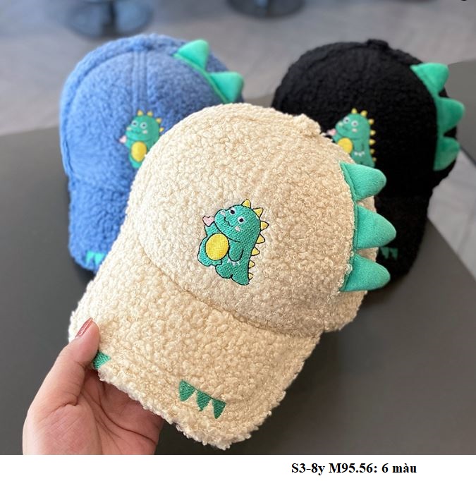 M95 Mũ lưỡi trai khủng long siêu cute cho bé trai-be gái S3-8y