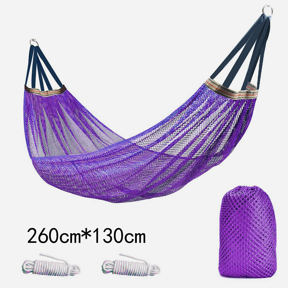 Võng Treo Ngoài Trời 260X130Cm Vải Lưới Thoáng Khí Kèm Dây Treo Và Túi Đựng