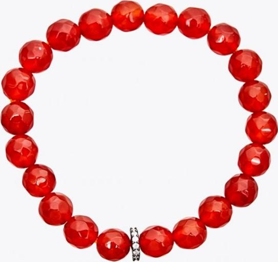 Vòng Tay Đá Chalcedony Cắt Giác Charm Đá Lấp Lánh - Hỏa Thổ