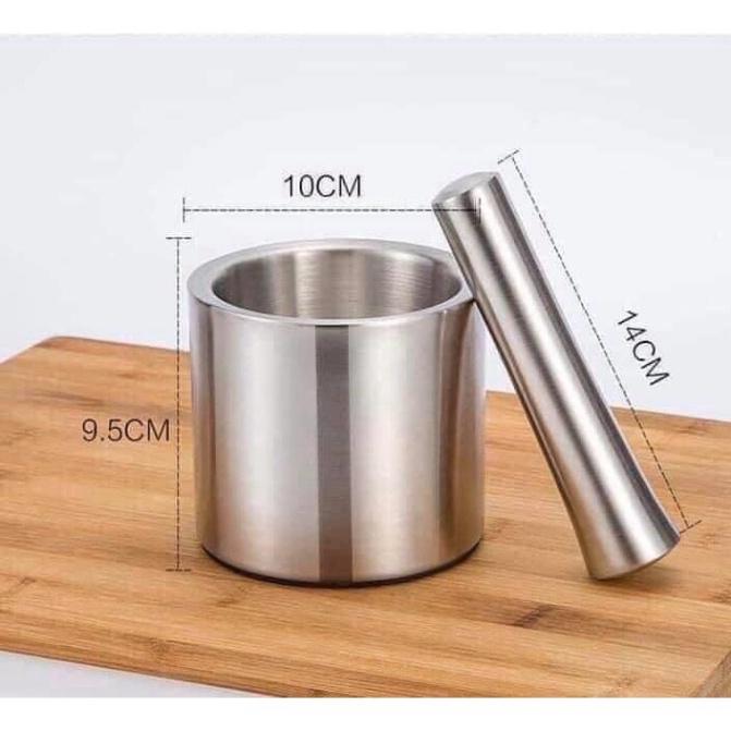 Bộ chày cối inox, cầm nặng tay, dùng siêu thích HH56