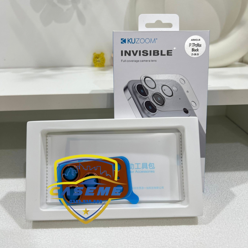 Dán Cường Lực Camera Dành Cho iPhone 17 Pro, iPhone 17 Pro Max Kuzoom – Viền Nhôm Bảo Vệ - Hàng Chính Hãng