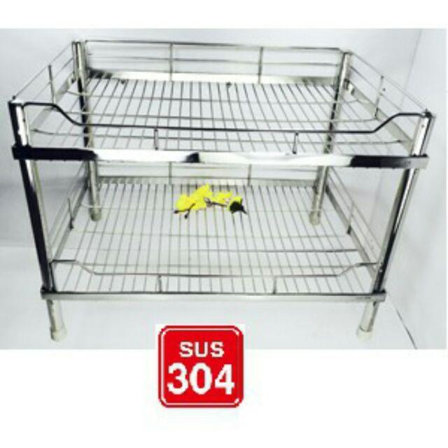 Kệ chén 2 TẦNG inox 304 cao cấp