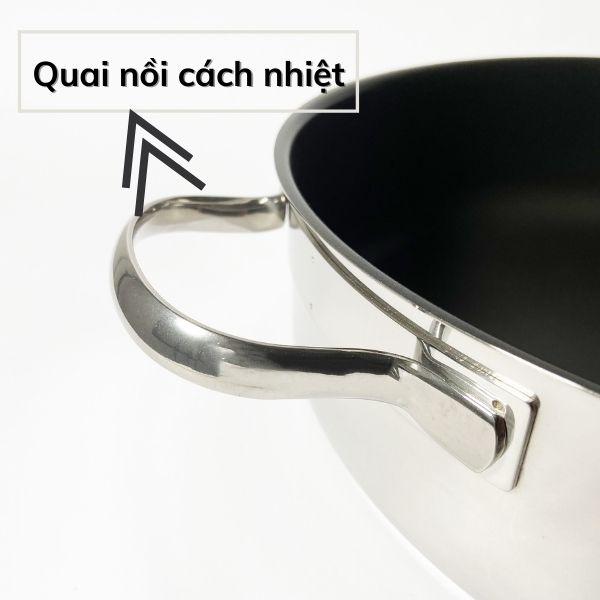 Nồi Chảo Đa Năng WMF 28cm 3in1, Chất Liệu Thép Không Gỉ, Vung Kính Cao Cấp, Dẫn Nhiệt Tốt, Dùng Cho Mọi Loại Bếp