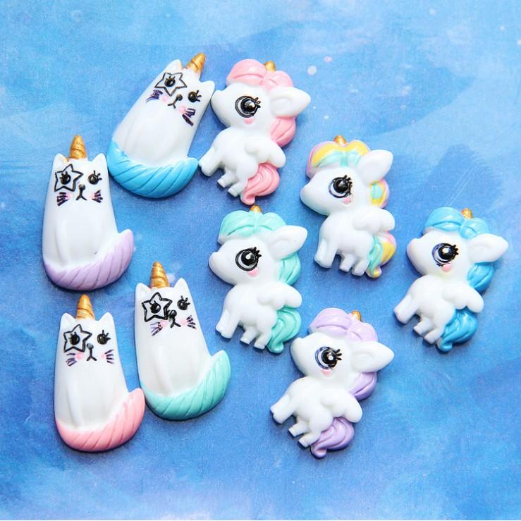 *HN* Các mẫu charm kỳ lân Unicorn và mèo kỳ lân dễ thương cho các bạn làm Jibbitz, trang trí vỏ ốp điện thoại, DIY