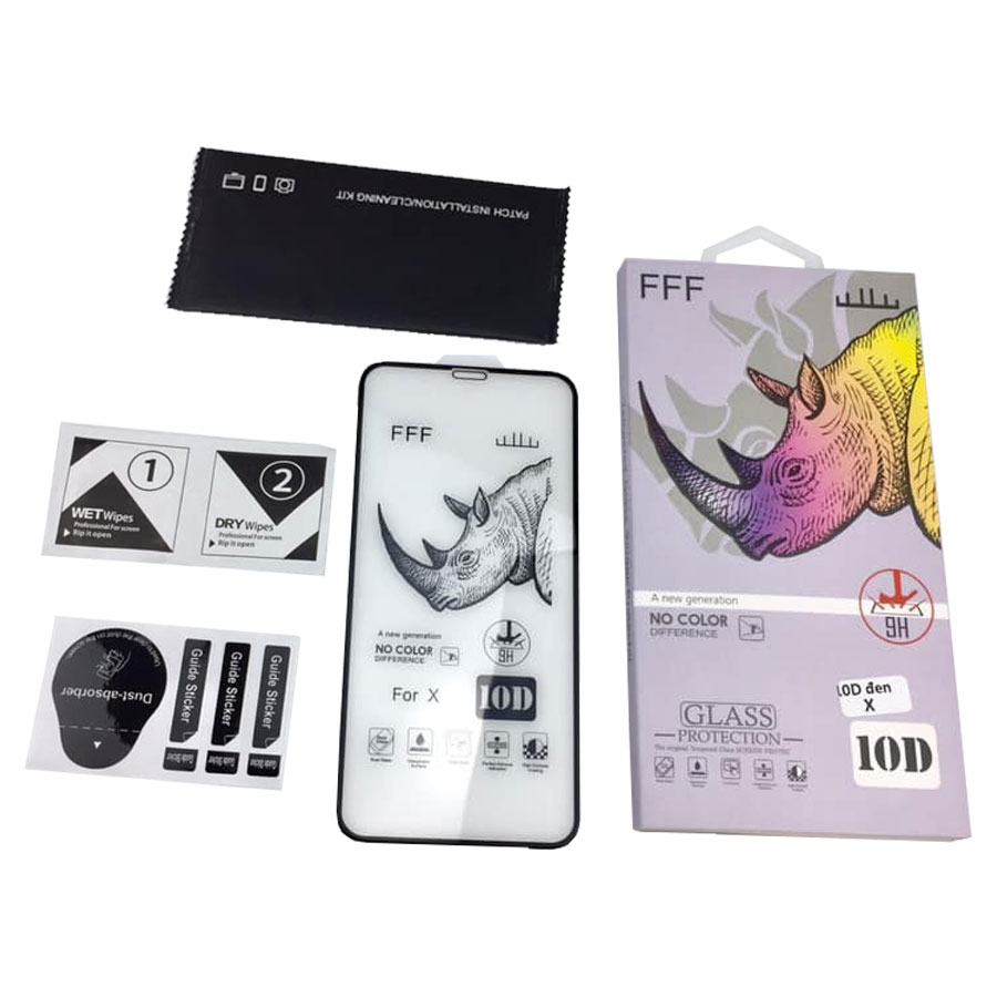 Cường Lực 10D Tê Giác Cao Cấp Dành Cho Iphone X/XS