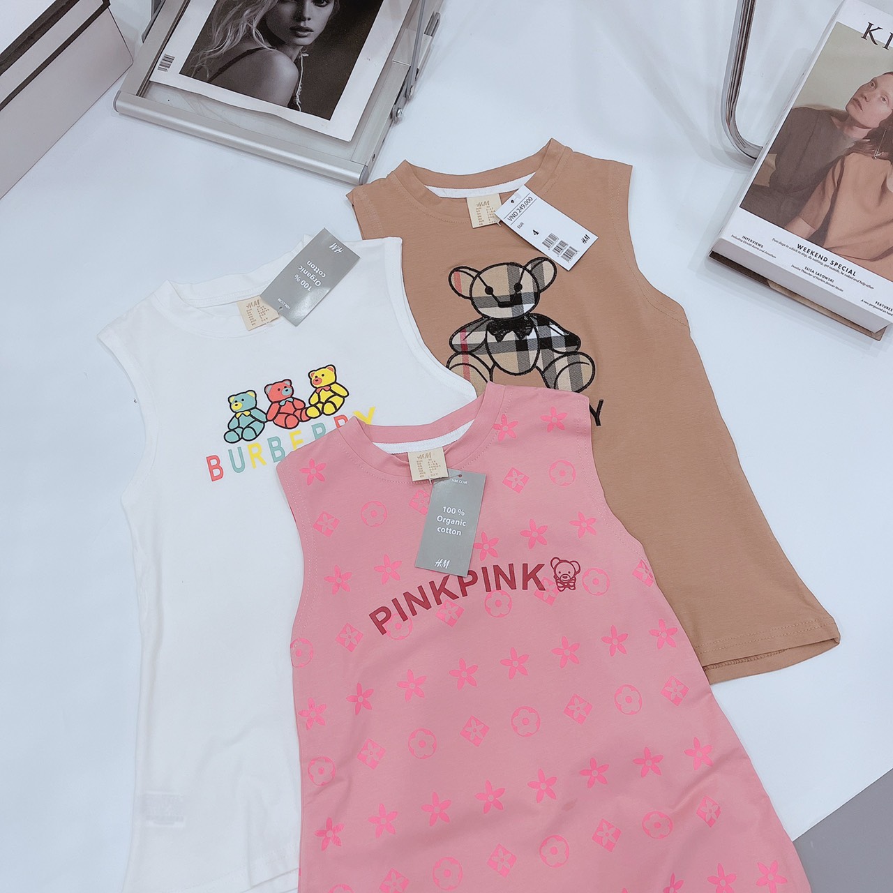 SET 3 VÁY COTTON SÁT NÁCH THOÁNG MÁT CHO BÉ GÁI FORM SUÔNG THOẢI MÁI