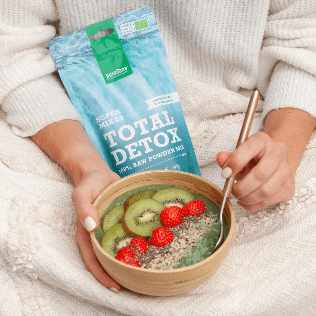 Bột sinh tố Total detox hữu cơ Purasana 250g