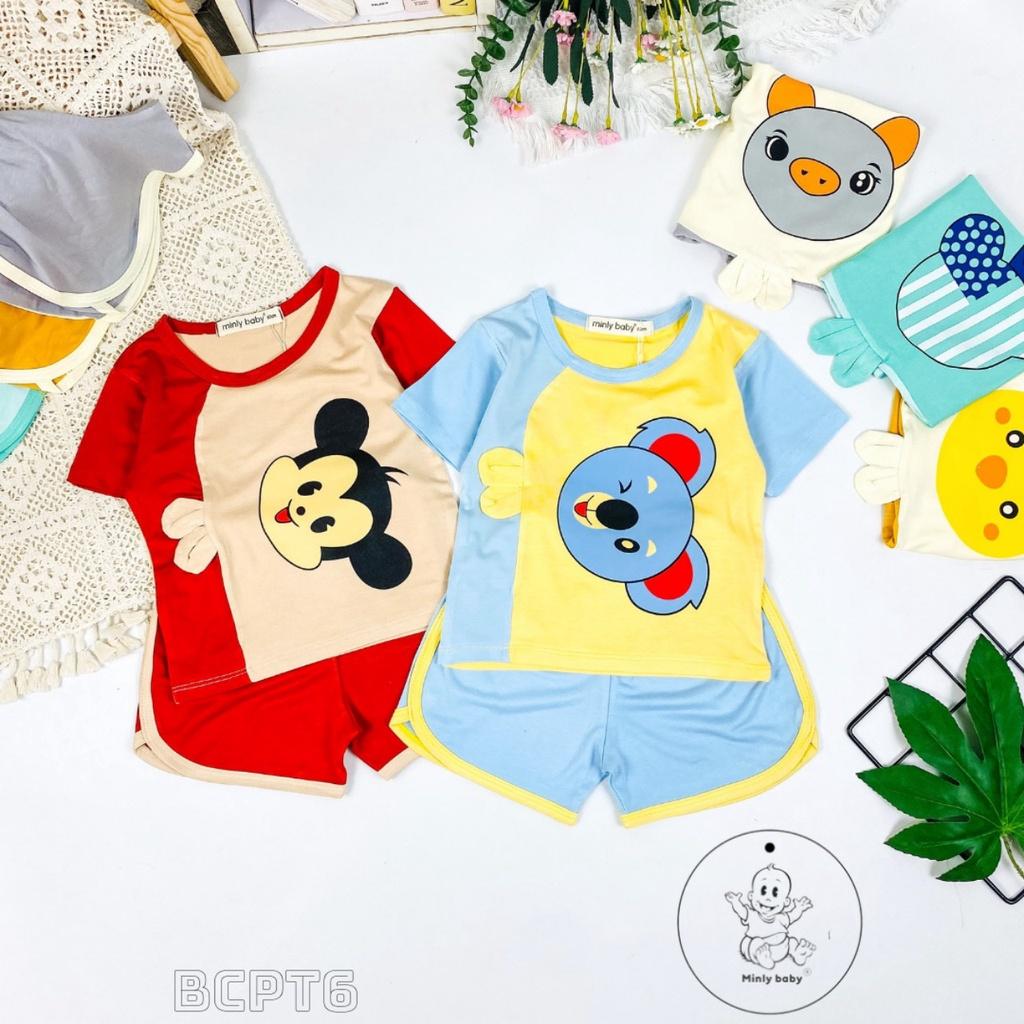 Đồ bộ bé gái, bộ cộc tay mùa hè cho bé họa tiết đáng yêu size 5-28kg chất cotton mềm mịn mát