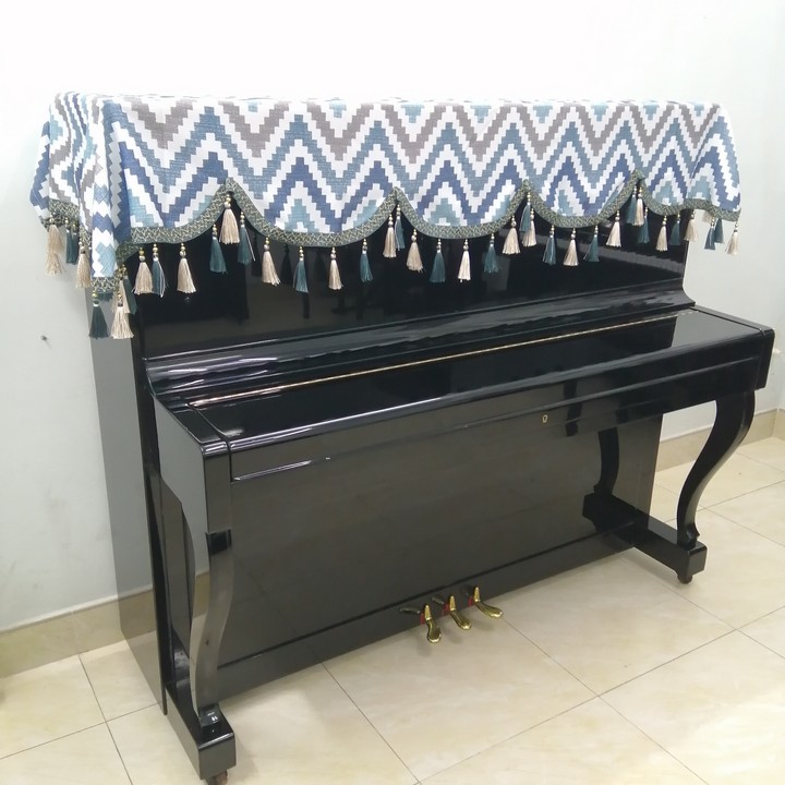 KHĂN PHỦ ĐÀN PIANO CƠ MẪU SỌC KẺ HOÀNG GIA BẮC ÂU