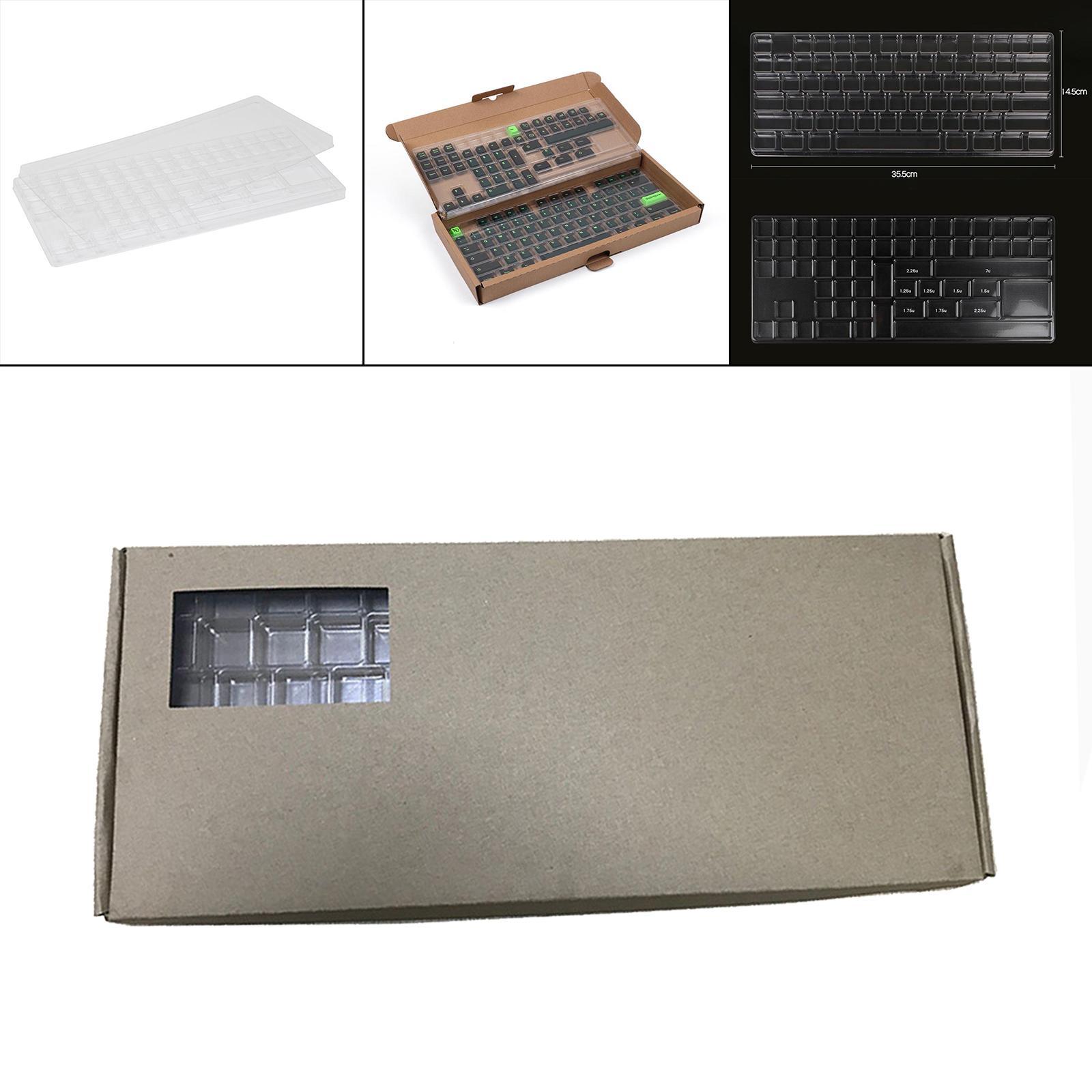 2 Layers Keycap Storage Box Dustproof Lid Compartment Keyboard Set Storage