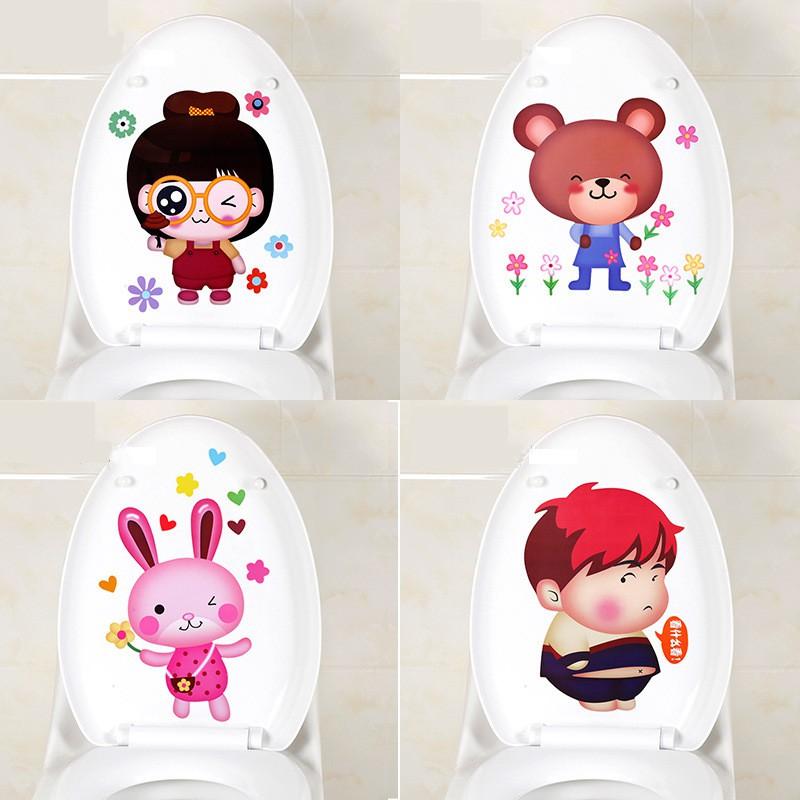 Miếng Dán 30x21cm Trang Trí Phòng Tắm Hình Thú