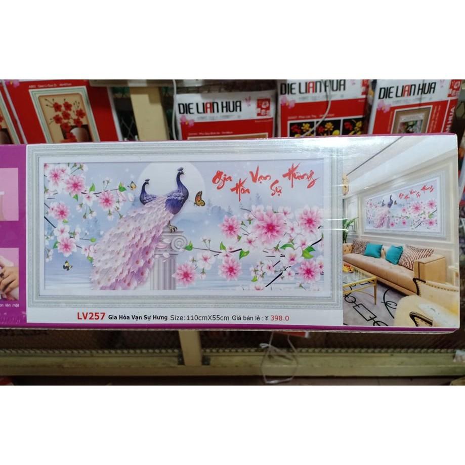 Tranh đính đá Gia Hoà Vạn Sự Hưng I 110x55cm I LV257