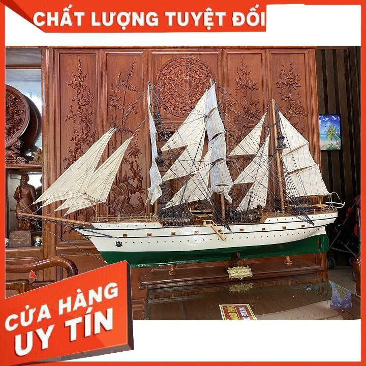Mô Hình Thuyền Gỗ Gorch Fork Dài 100cm Gỗ Muồng Cao Cấp