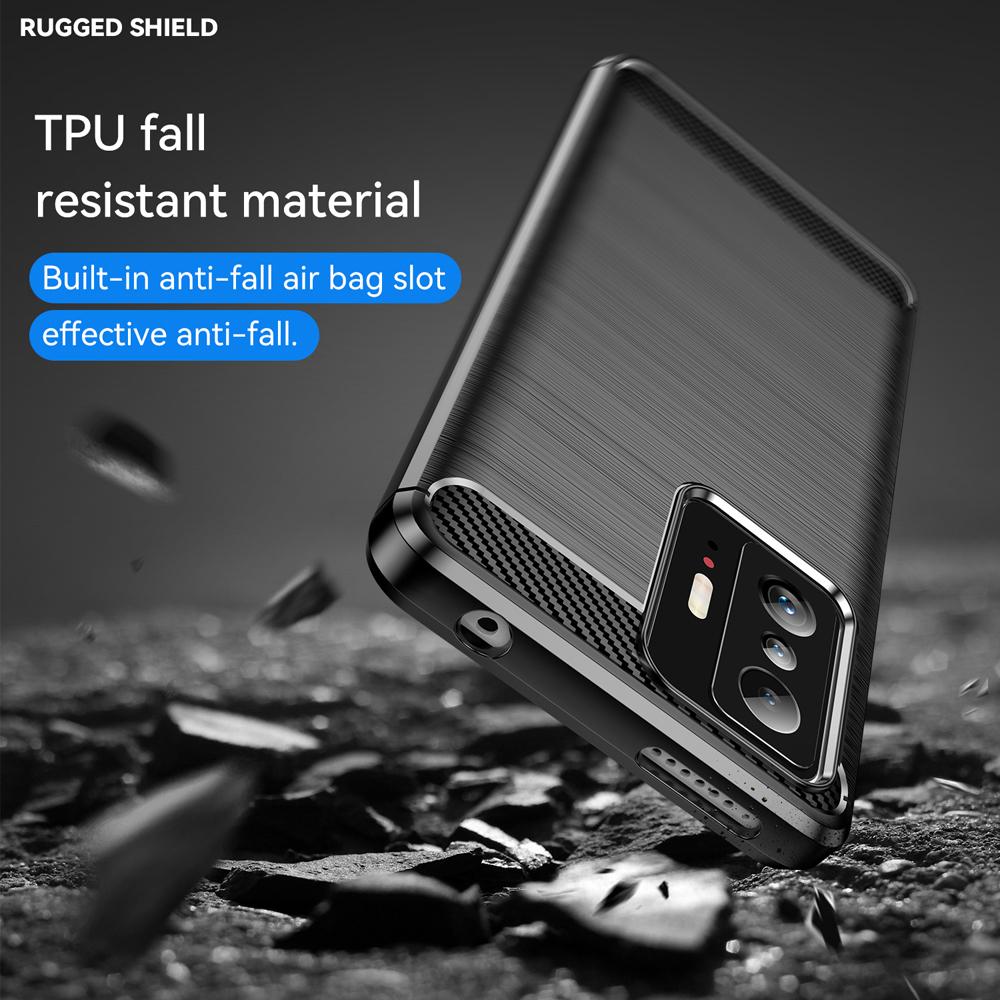Ốp lưng dành cho Xiaomi 11T 11T Pro 5G ốp silicone mềm Carbone phay xước chống sốc chống vân tay