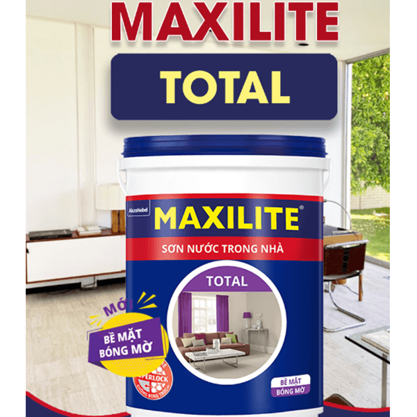 Sơn nước trong nhà MAXILITE TOTAL Bề Mặt Bóng Mờ - 30CB (18L)