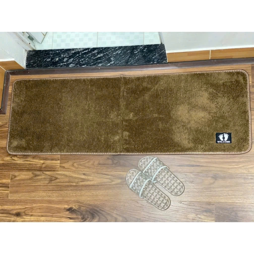 Bộ 2 Thảm Nhà Bếp Lông Cừu Cao Cấp Chống Trơn Trượt – Thảm Lau Chân 40x60 &amp; 40x120cm Hút Nước Nhanh, Bám Sàn Tốt, Siêu Bền - HÀNG CHÍNH HÃNG MINIIN