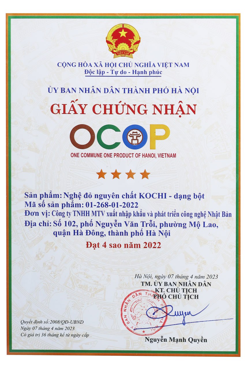 Nghệ đỏ nguyên chất Kochi Hộp 100g