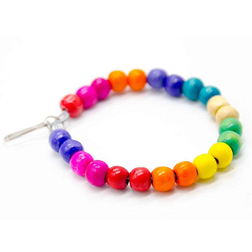 Bird Toys Medium Roung Wooden Beads Swing Bird Toy Parrot Cage Toys
