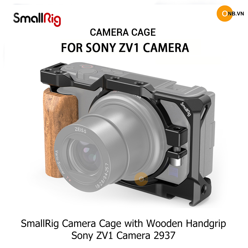 SmallRig Cage Wooden Handgrip So-ny Alpha ZV1 2937