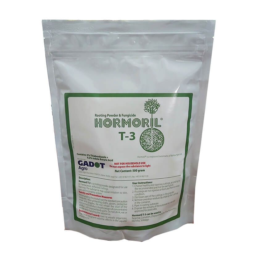 Nhập Khẩu Bột Kích Ra Rễ Israel cho cây thân Thảo, thân Mềm Hormoril T3 có thành phần ngăn ngừa nấm bệnh cho rễ con