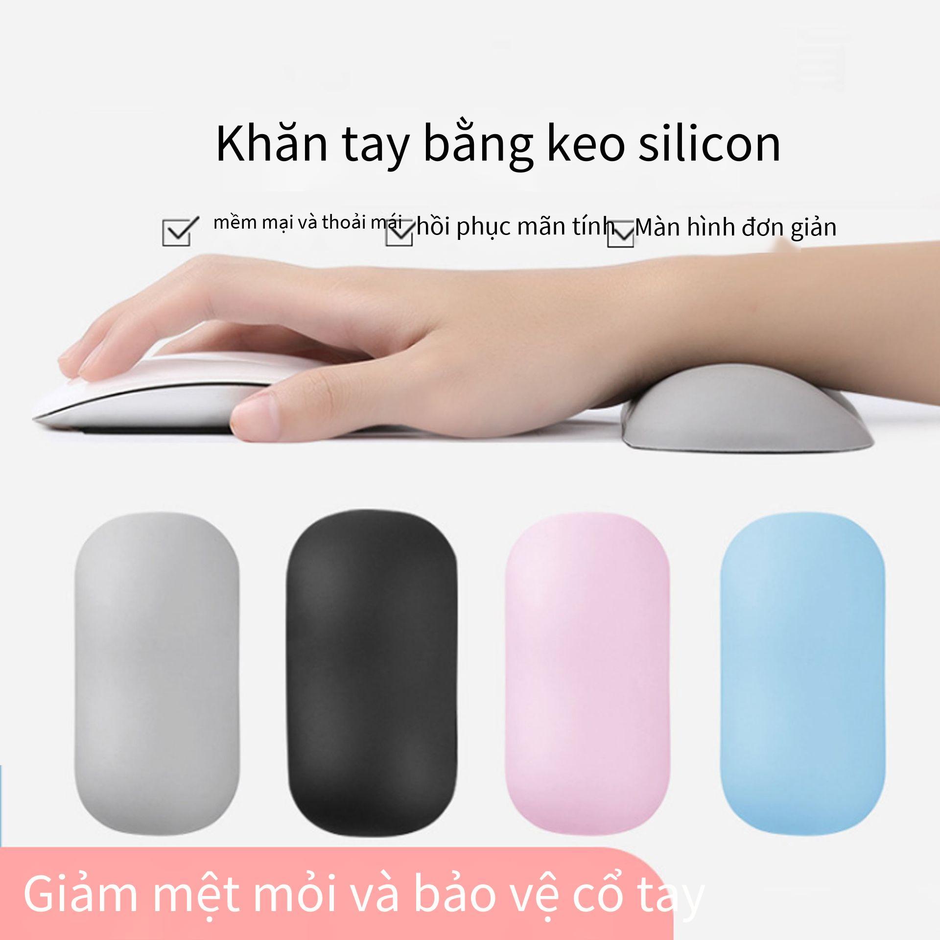 Ưu đãi đặc biệt cho văn phòng tại nhà cổ tay miếng lót chuột bằng da sáng tạo miếng lót tay ba chiều bàn phím silicone bọt nhớ da trơn tại chỗ