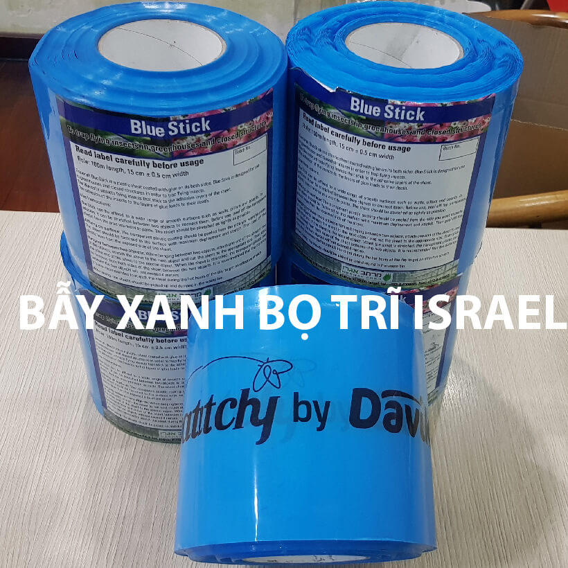 Keo Bẫy Xanh Diệt Bọ Trĩ nhập khẩu Israel Blue Trap (Combo 10 mét) gây hại nông nghiệp với thời gian trên 8 tháng chịu mưa nắng và nước tưới