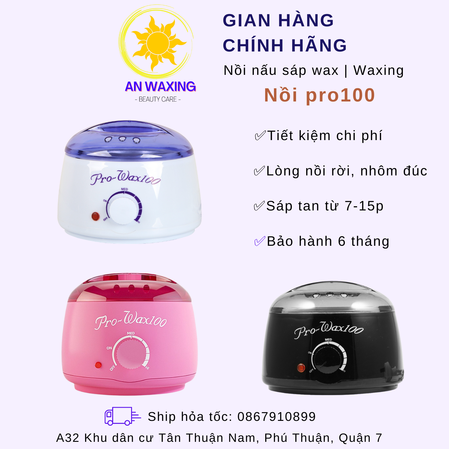 Nồi nấu sáp wax lông cao cấp