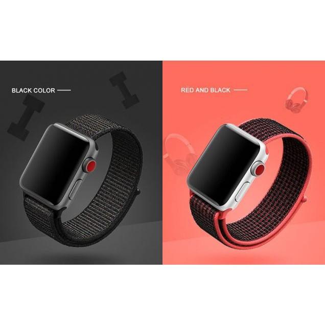 Dây đeo Sport loop cho Apple Watch Xám trắng