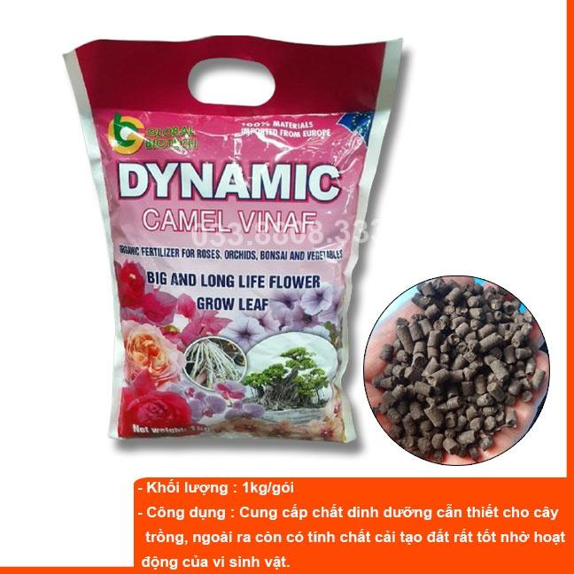 Phân gà hữu cơ Nhật Bản Dynamic Camel túi hồng dành cho hoa hồng, hoa lan và cây cảnh