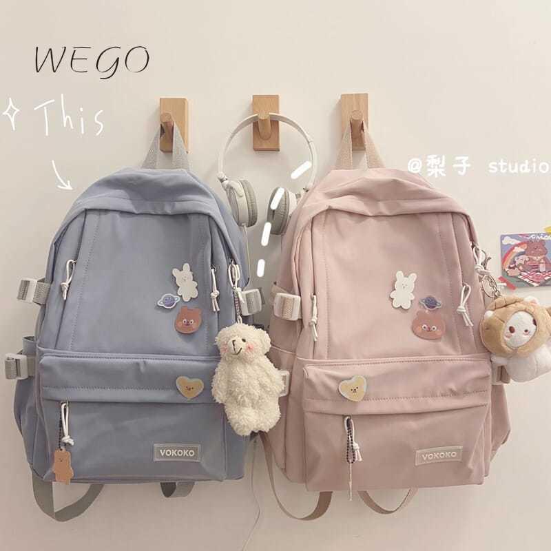 2021 Mới Kawaii Ba Lô Đi Học Túi Sinh Viên Nữ Backbag Du Lịch Daypacks Nam Giải Trí Ba Lô Hồng Túi Xinh Xắn Cho Bé