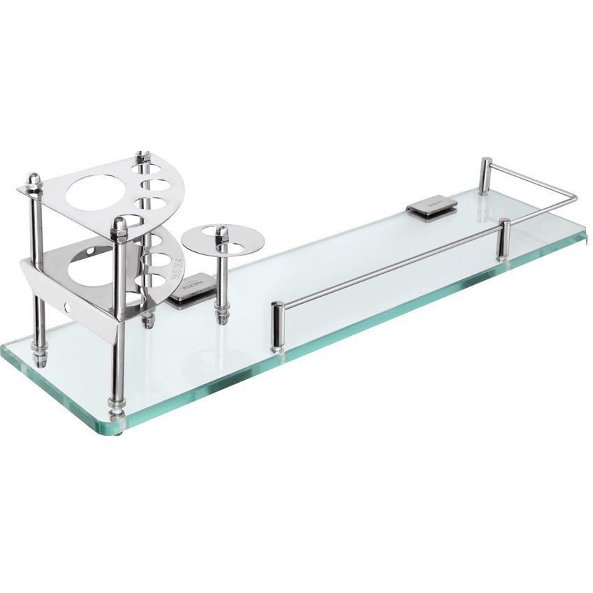 Kệ kính phòng tắm inox304, kệ kiếng dài hàng đẹp bóng chuẩn