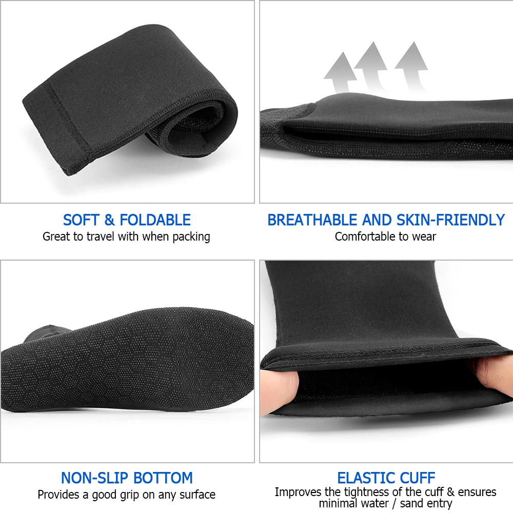 3MM Neoprene Wetsuit Socks Ấm lặn với bình dưỡng khí Tất đi biển mùa đông Booties Giày chống trượt Vớ lướt sóng