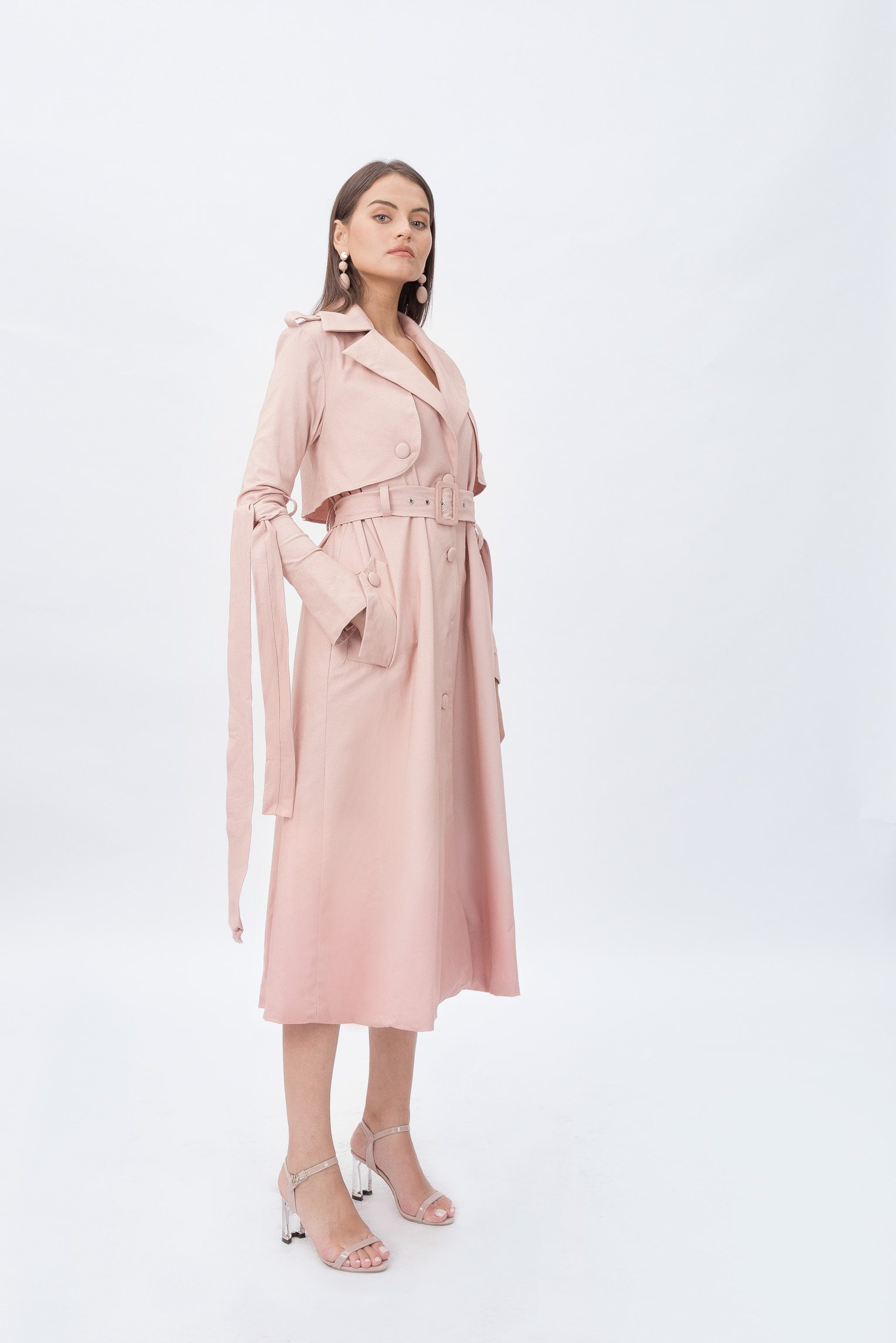 Áo Trench coat AKH màu hồng