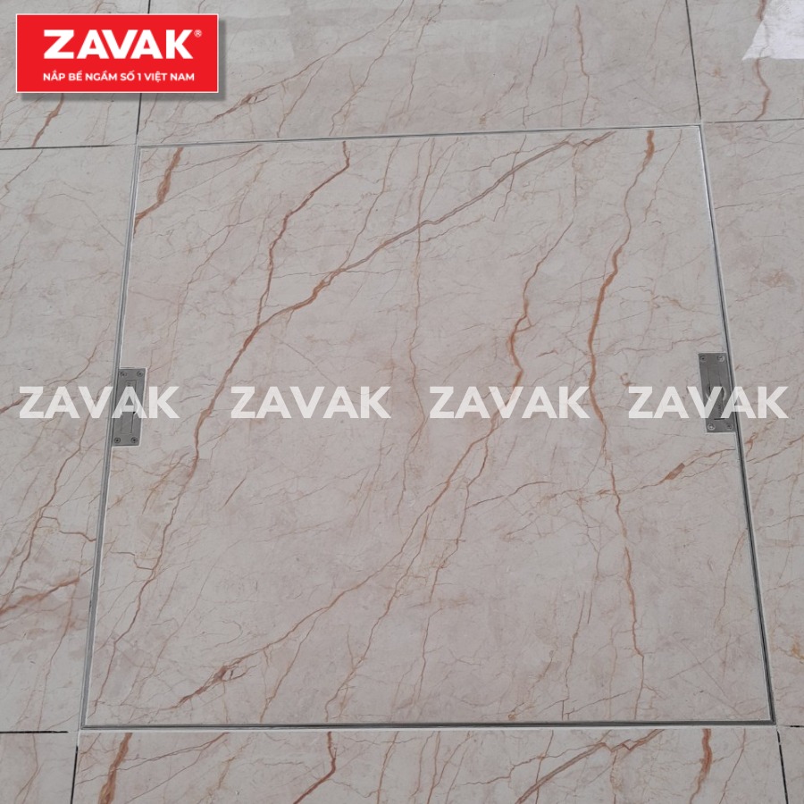 [BẢO HÀNH 2 NĂM] Nắp bể nước ngầm Zavak MHI-70 dùng trong nhà, KT70x70cm, lát gạch dày 1.2cm, chịu tải xe máy, inox 304