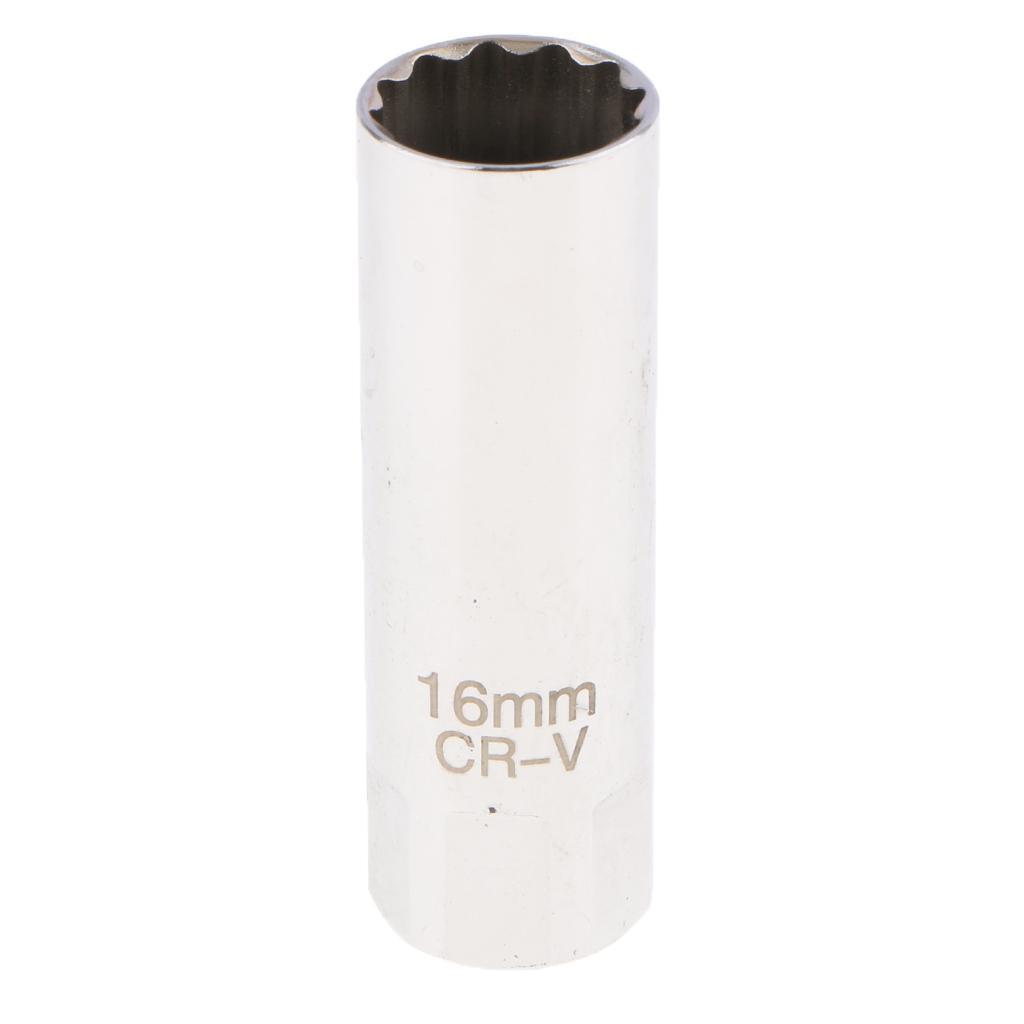 16mm Thin Wall 3/8inch Drive 12-point Spark Plug Socket Wrench Tool for