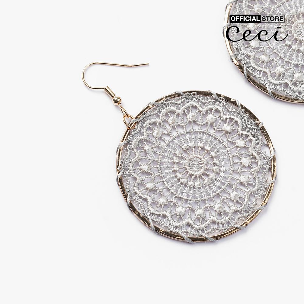 CECI - Khuyên tai nữ khoen tròn bện dây thời trang CC1-08000026-04