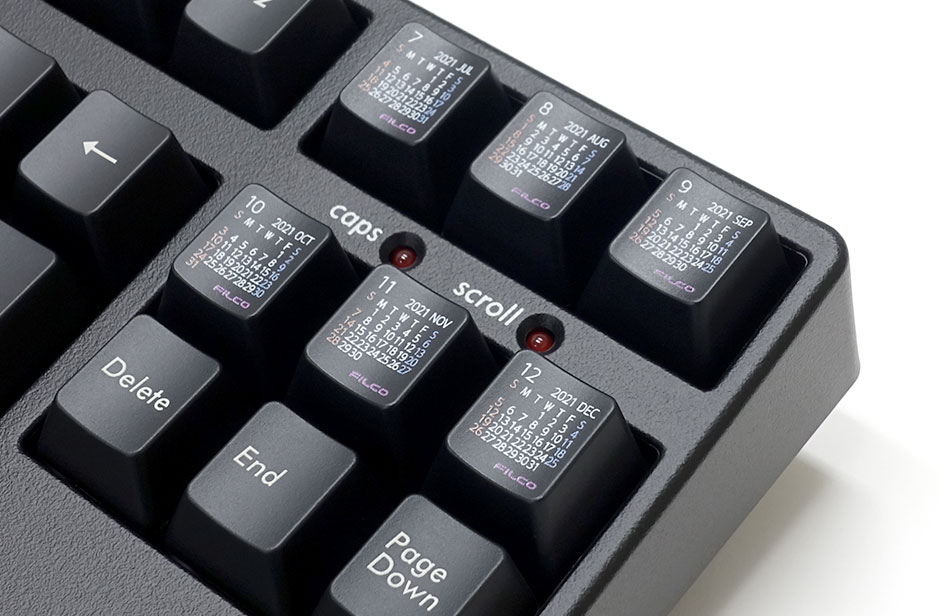 Keycap Filco lịch 2021 (Black) - Hàng chính hãng