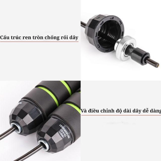 Dây Nhảy Lõi Thép Kèm Tạ Tập Thể Dục Thể Thao Giảm Cân Lõi Thép Cao Cấp Đa Màu Sắc