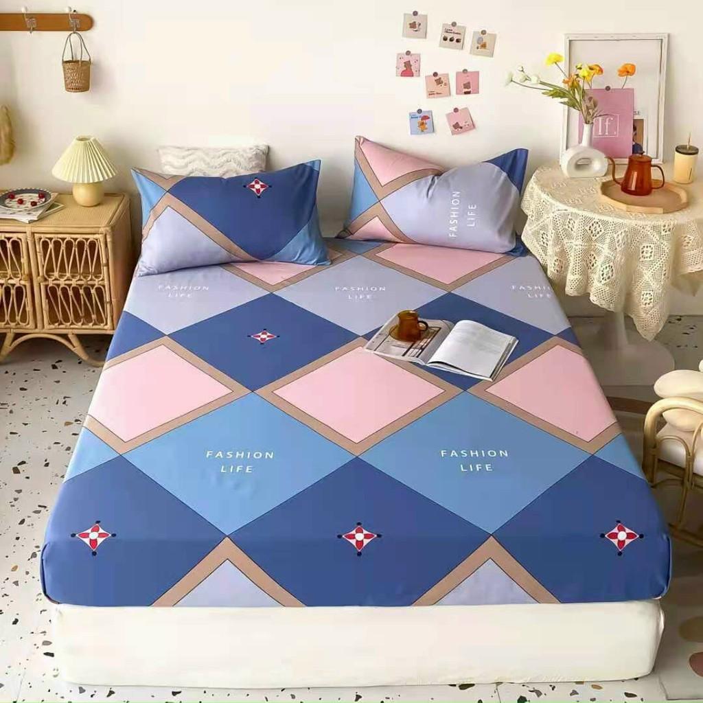 Bộ ga giường và vỏ gối COTTON 100% đủ size nệm mát lạnh mua hè