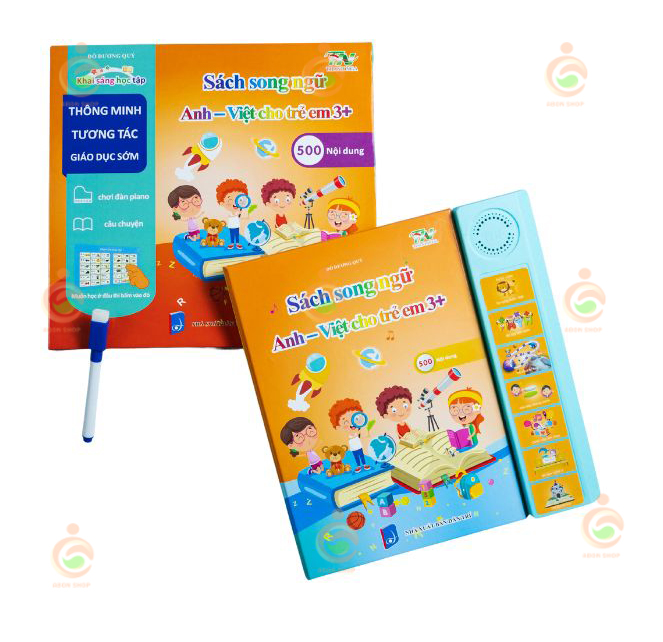 (Bản nâng cấp 2022) Sách nói Điện tử Song ngữ Anh - Việt cho trẻ em - Sách điện tử đa chức năng giáo dục sớm