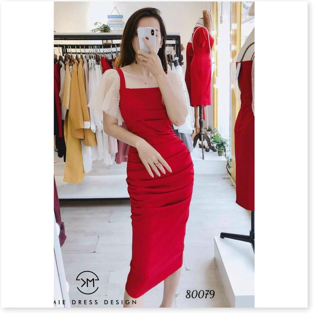 Đầm Umi phối lưới tôn dáng siêu đẹp
