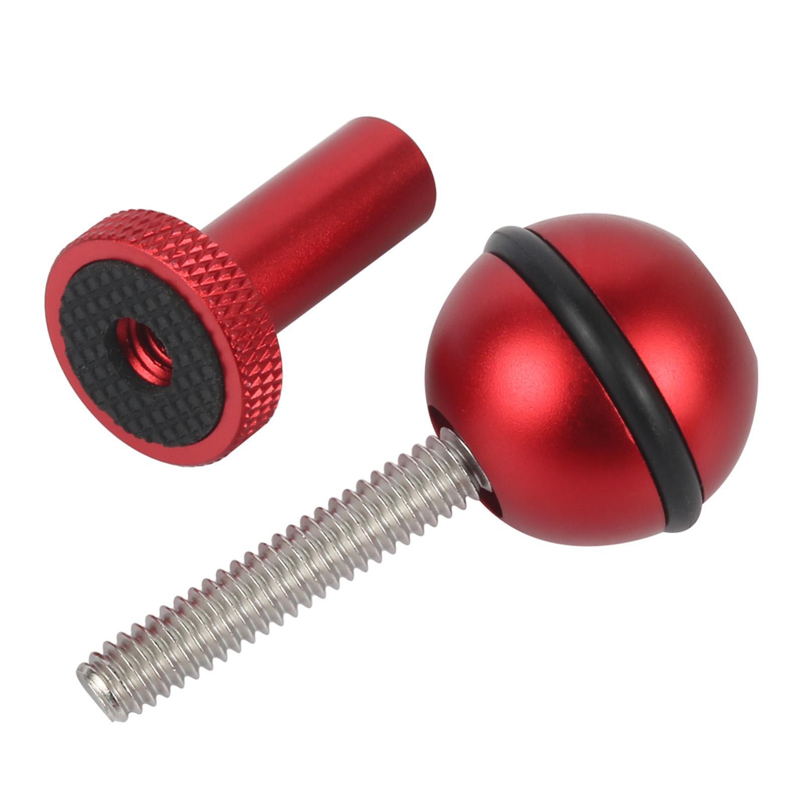 Camera Screw Mount Adapter Ball Head 0.25inch Adapter Red