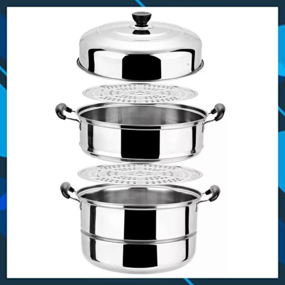 Nồi Hấp Inox Đa Năng 2 Tầng 3 Ngăn Cao |