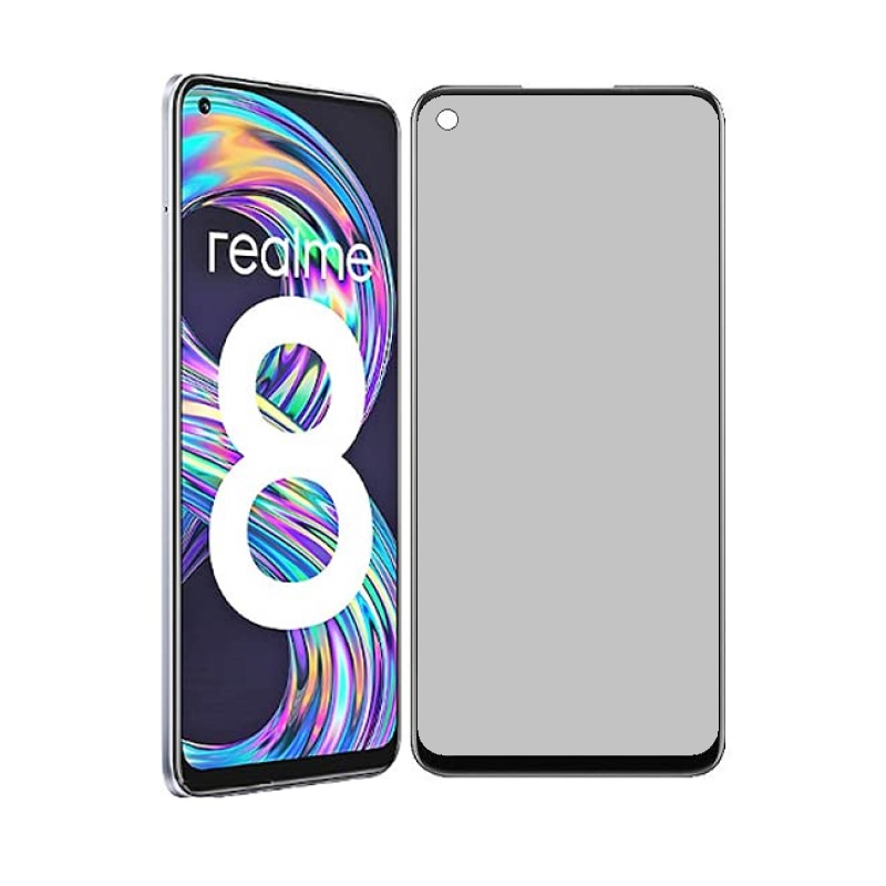 Kính cường lực cho Realme 8, 8 Pro nhám chống vân tay/ full màn hình/ không viền màu