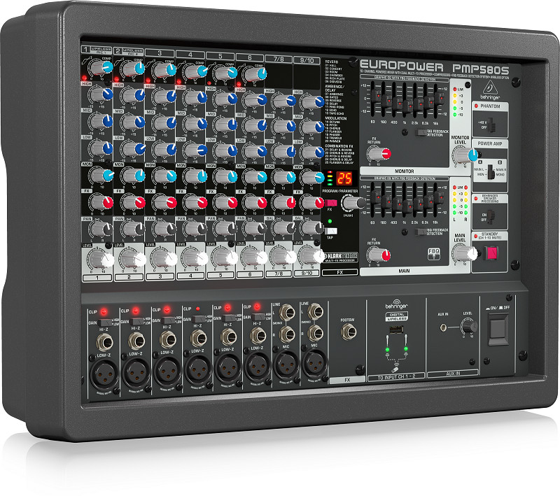 MIXER TÍCH HỢP AMPLY - BEHRINGER PMP580S - Powered Mixers-Hàng chính hãng