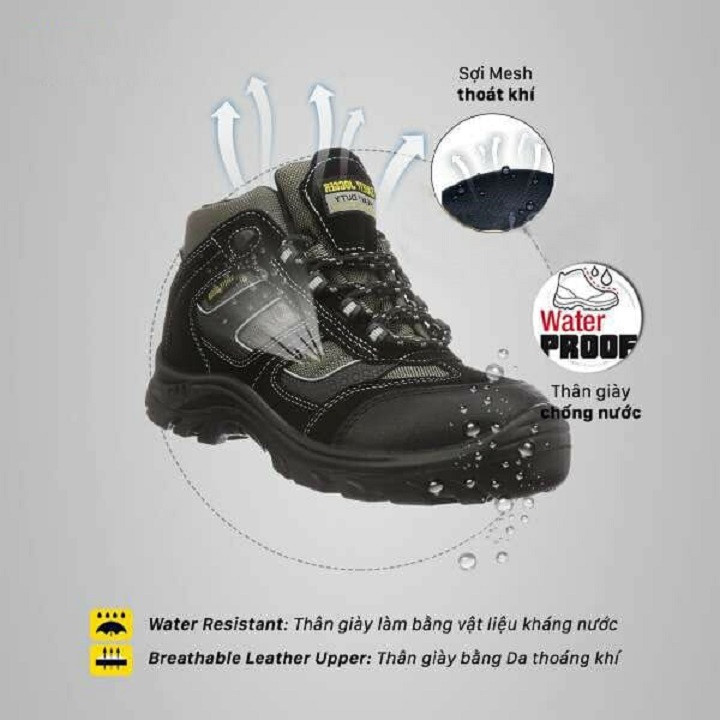 [Hàng Chính Hãng] Giày Bảo Hộ Lao Động Safety Jogger Climber, Da Chất Lượng Cao, Đế PU, Chống Trượt, Đâm Xuyên