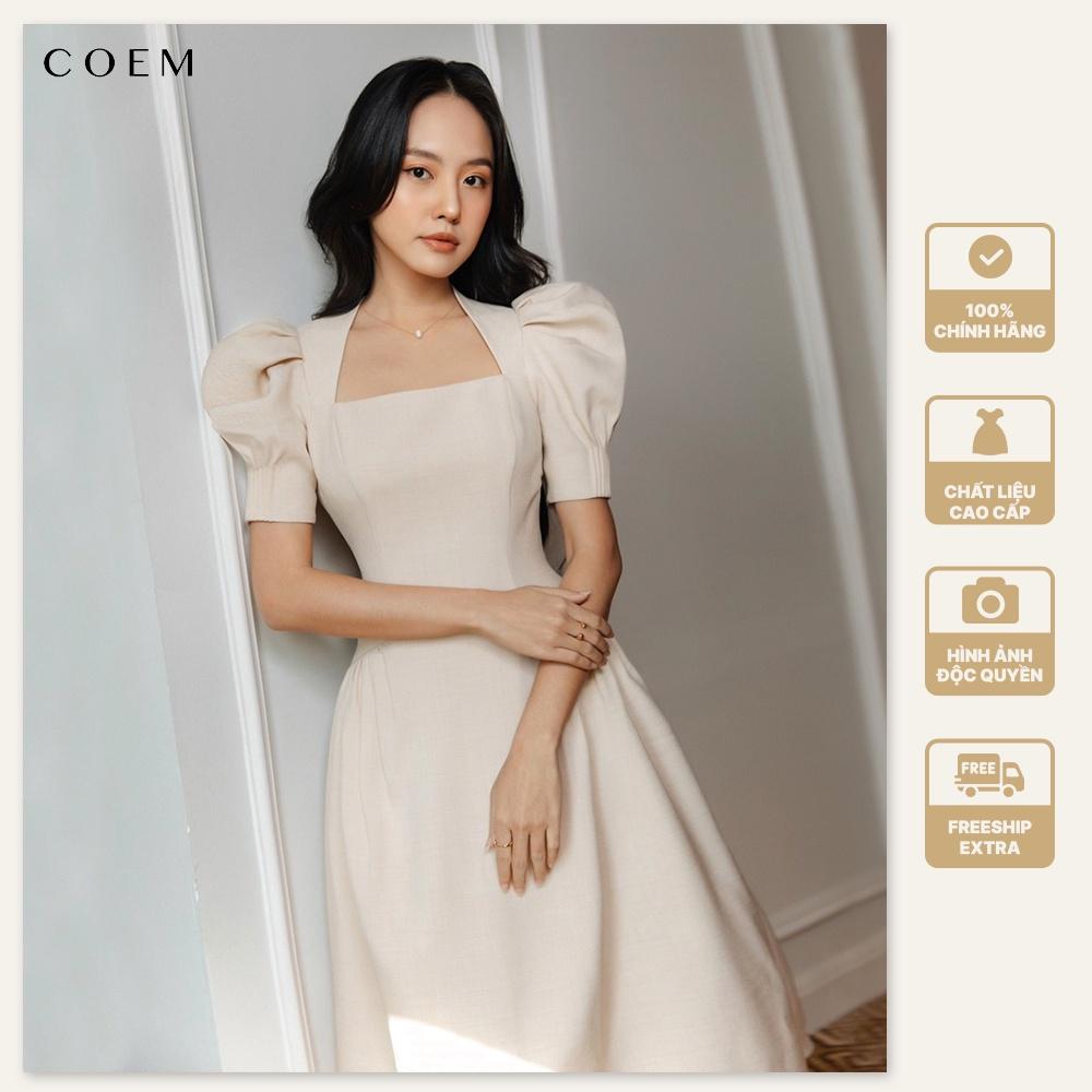 Đầm xòe dự tiệc cổ vuông tay phồng xếp ly ngực đính nút bọc xinh xắn thanh  lịch  Giá Sendo khuyến mãi 185000đ  Mua ngay  Tư vấn mua sắm